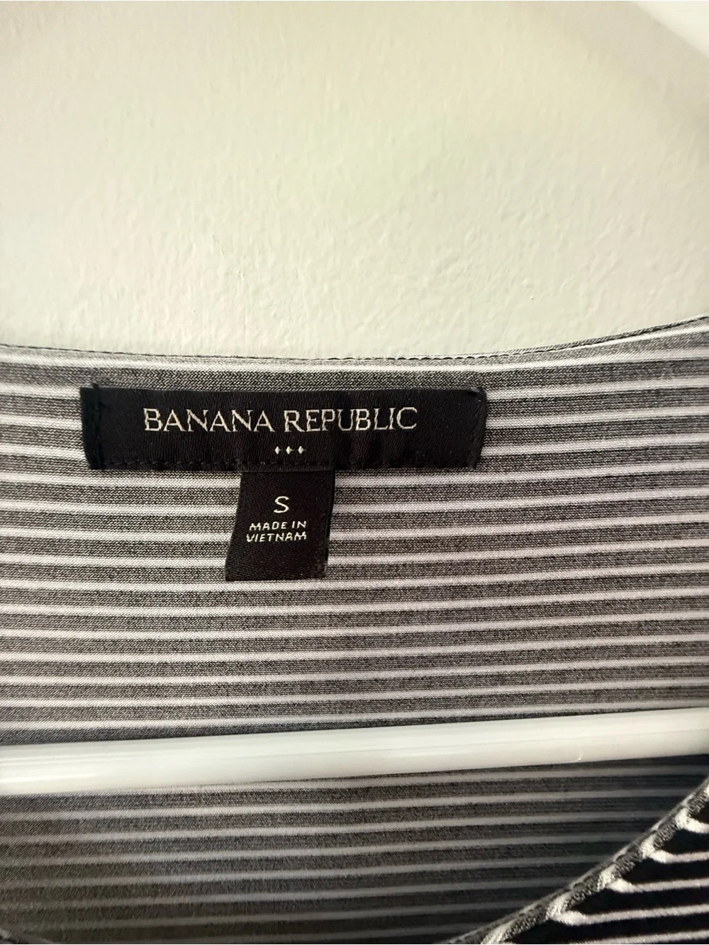 Banana Republic Black and White Striped Top